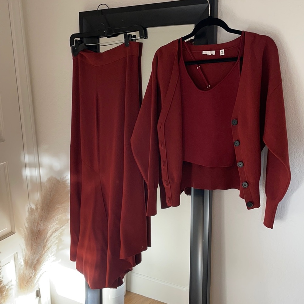 Alc skirt, tank and cardi set